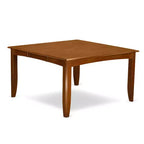 HomeStock 9 Piece Dining Table Set Saddle Brown Square Table with Chairs