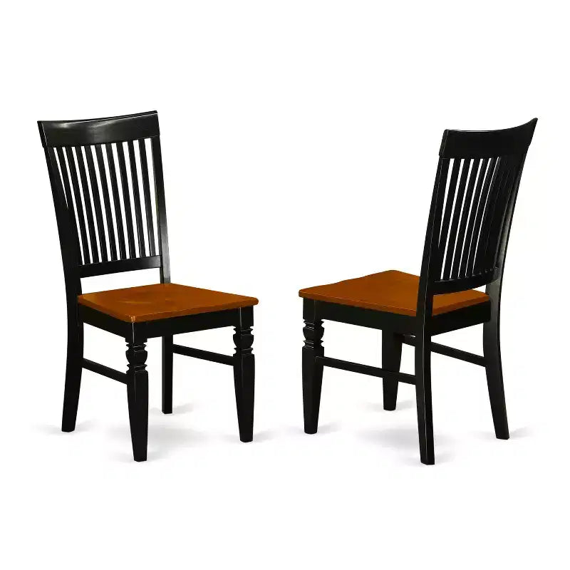 Set da pranzo moderno di 9 pezzi Tavolo quadrato 8 sedie Finitura Nero Ciliegio 54x54 pollici