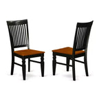 Set da pranzo moderno di 9 pezzi Tavolo quadrato 8 sedie Finitura Nero Ciliegio 54x54 pollici