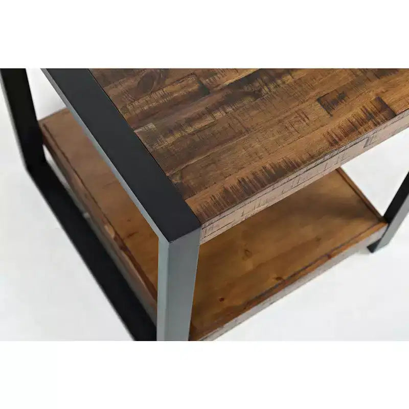 Jofran,Loftworks Modern Industrial Distressed Acacia End Table
