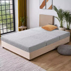 Wellos Materasso in Memory Foam in Gel Tri-Pieghevole Portatile Antiscivolo Rigido a 4 Pieghe