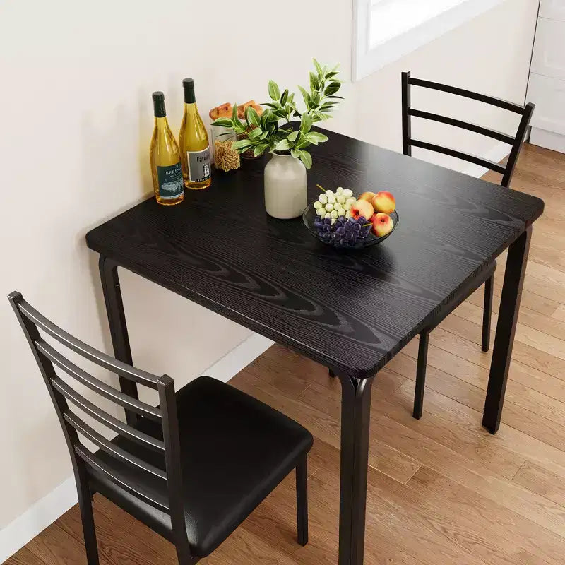 Tavolo da pranzo per 2, set tavolo e sedie piccolo per 2, set dinette per 2, set tavolo da pranzo quadrato, set 3 pezzi cucina e sala da pranzo per piccoli spazi