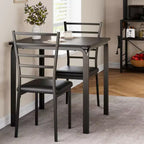 Tavolo da pranzo per 2, set tavolo e sedie piccolo per 2, set dinette per 2, set tavolo da pranzo quadrato, set 3 pezzi cucina e sala da pranzo per piccoli spazi
