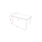 Tavolo da pranzo rettangolare 36 x 60 stile Capri