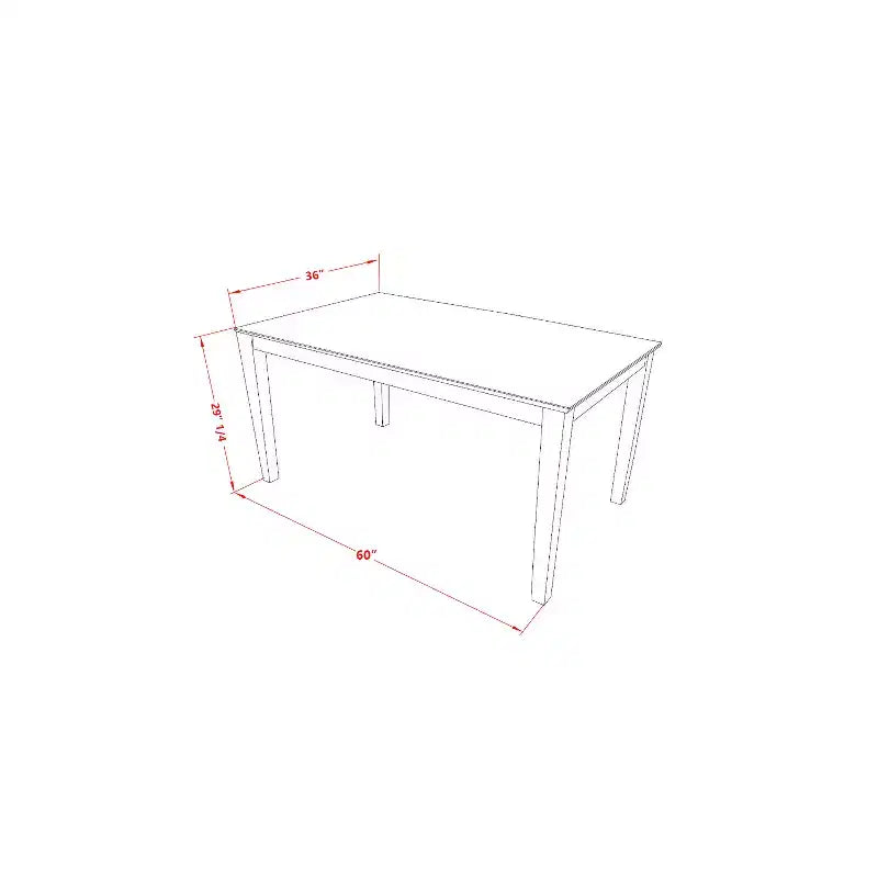 Tavolo da pranzo rettangolare 36 x 60 stile Capri