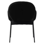 LeisureMod Celestial Series Boucle Dining Arm Chairs with Black Frame  Set of 2, Comfortable, Stylish, Modern Accent for Dining Rooms & Kitchens