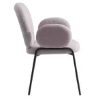 LeisureMod Celestial Series Boucle Dining Arm Chairs with Black Frame  Set of 2, Comfortable, Stylish, Modern Accent for Dining Rooms & Kitchens