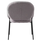 LeisureMod Celestial Series Boucle Dining Arm Chairs with Black Frame  Set of 2, Comfortable, Stylish, Modern Accent for Dining Rooms & Kitchens