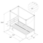 DHP Modern Metal Canopy Bed