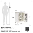 Ameriwood Home Celeste Accent Cabinet with Glass Doors