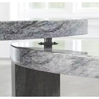 Signature Design by Ashley Surmour Modern Nesting Coffee Table with Faux Marble Top, Gray
