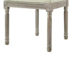 Sedia da pranzo senza braccioli Rustic Manor David in lino con finitura in legno anticato spazzolato (set da 2)