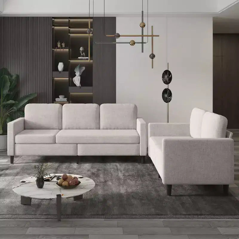 Mjkone Sectional Sofa Couches Set for Living Room 3-Seat Sectional Sofa&Loveseat Sofa
