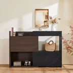 Extendable Shoe Cabinet, Rotating Shoe Storage Cabinet with Drawer,Multi-Function Storage Combination Cabinet for Living Room