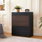Extendable Shoe Cabinet, Rotating Shoe Storage Cabinet with Drawer,Multi-Function Storage Combination Cabinet for Living Room