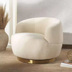 Flynn Faux Lamb Wool Swivel Chair - SFV4739 - Safavieh Couture