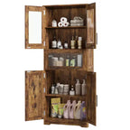 Tall Bathroom Cabinet Freestanding Linen Storage Cabinet with Doors and Adjustable Shelves 67H Kitchen Pantry Cabinet for Living Room
