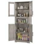 Tall Bathroom Cabinet Freestanding Linen Storage Cabinet with Doors and Adjustable Shelves 67H Kitchen Pantry Cabinet for Living Room