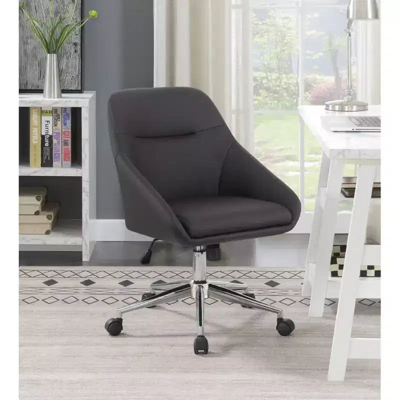 Simple Relax Leatherette Upholstered Office Chair with 5 Casters