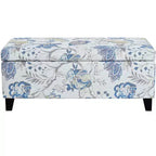 Christopher Knight Home Madison Pouf Ottomano Rettangolare Contemporaneo in Legno Rivestito con Motivo Floreale