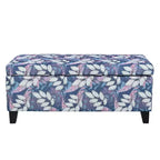 Christopher Knight Home Madison Pouf Ottomano Rettangolare Contemporaneo in Legno Rivestito con Motivo Floreale