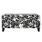 Christopher Knight Home Madison Pouf Ottomano Rettangolare Contemporaneo in Legno Rivestito con Motivo Floreale