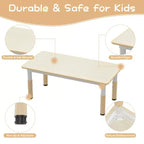 Tavolo e Set 4 Sedie per Bambini, Tavolo e Set Sedie per Bambini Regolabili in Altezza, Piano Tavolo Graffiti, Tavolo Multi-attività per Bambini per 4
