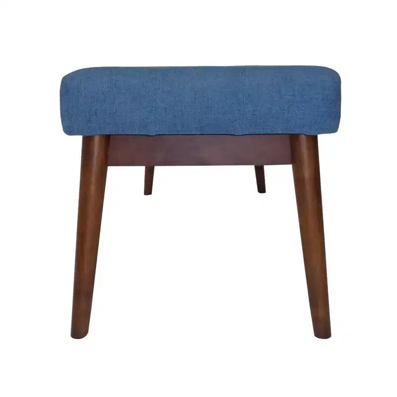 GDFStudio Flora Pouf imbottito in legno di gomma trapuntato, stile moderno di metà secolo, 44 pollici