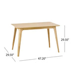 Christopher Knight Home Iriat Mid Century Modern Fabric Upholstered Wood 5 Piece Dining Set