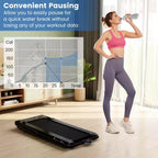 Tapis Roulant Pieghevole 3-in-1 Costway con App Intelligenti Telecomando Display LED e Altoparlanti Blu/Argento