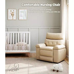 Oversized Recliner Chair for Adults - PU Leather Recliner Sofa with High-Density Foam, Wide Seat & Smooth Manual Recline