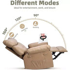 Oversized Recliner Chair for Adults - PU Leather Recliner Sofa with High-Density Foam, Wide Seat & Smooth Manual Recline