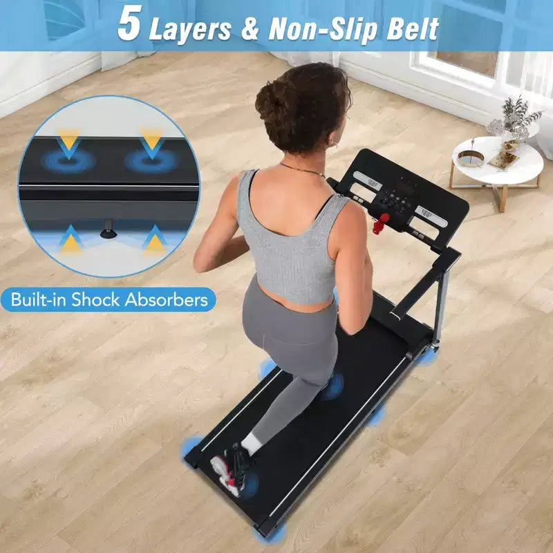 Whisen Folding Walking Treadmill, 2.5HP, 0.5-7.5MPH, 265LBS Capacity, Incline