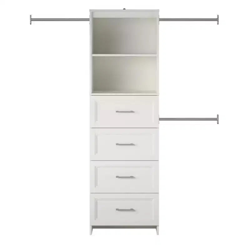 Nevaeh Ridge, Contenitore per armadio a 4 cassetti, bianco