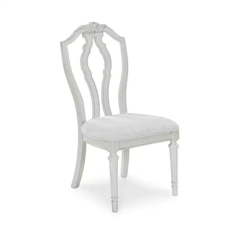 Signature Design by Ashley Montelaine Upholstered Dining Chairs - Vintage-Inspired Antique White (Set of 2)