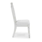 Signature Design by Ashley Montelaine Upholstered Dining Chairs - Vintage-Inspired Antique White (Set of 2)