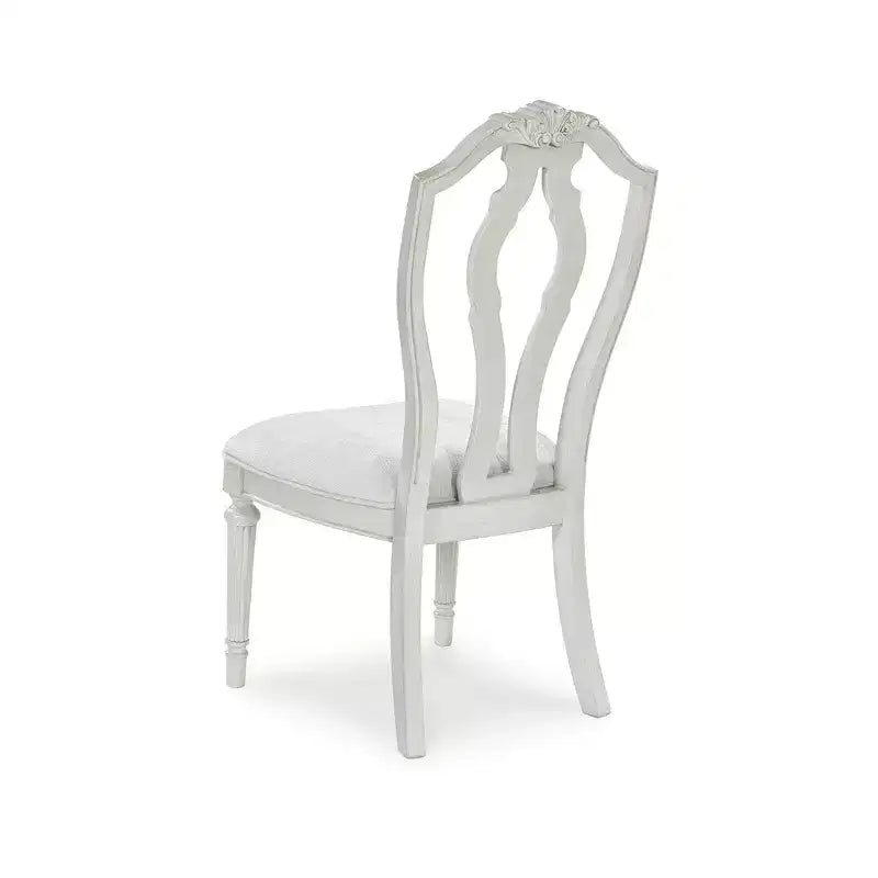Signature Design by Ashley Montelaine Upholstered Dining Chairs - Vintage-Inspired Antique White (Set of 2)
