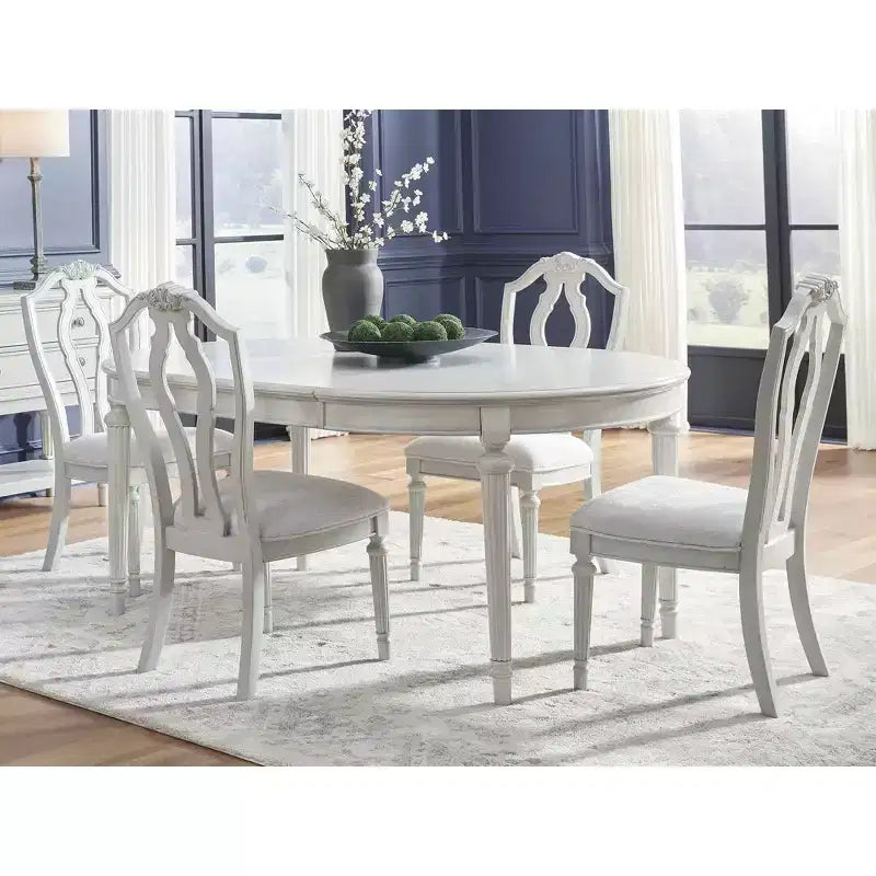 Signature Design by Ashley Montelaine Upholstered Dining Chairs - Vintage-Inspired Antique White (Set of 2)