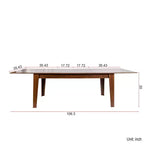 CLIHOME 106.3 Large Extendable Dining Table, MDF Kitchen Table