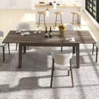 CLIHOME 106.3 Large Extendable Dining Table, MDF Kitchen Table