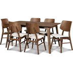 New Classic Furniture,Oscar Solid Wood Table And 6 Chairs In Brown