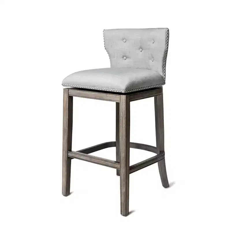 Maven Lane Hugo Fabric Wingback Bar Height Stool