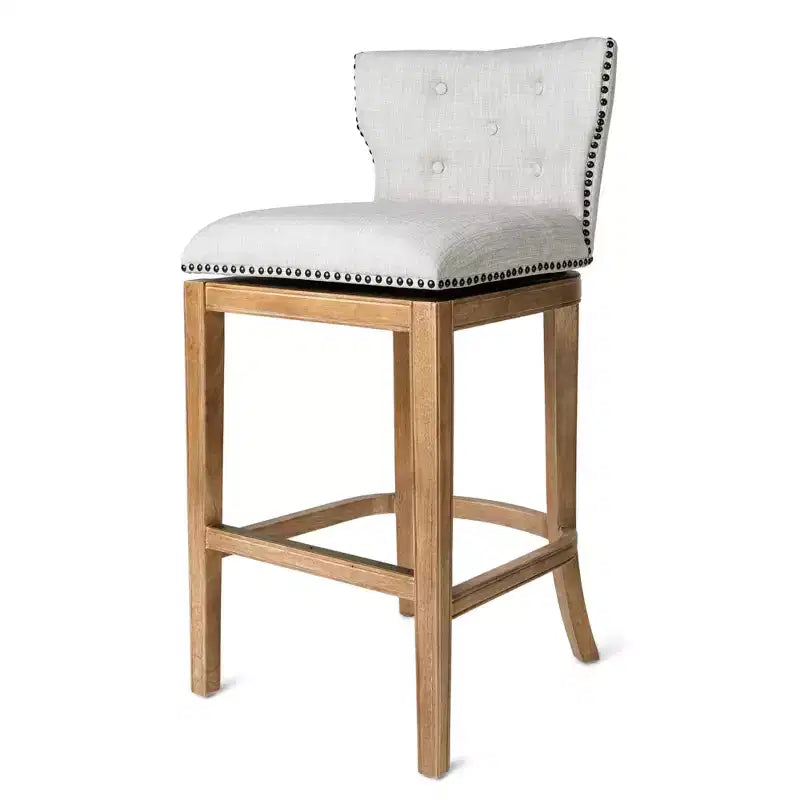 Maven Lane Hugo Fabric Wingback Bar Height Stool