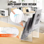VEVOR Espositore per Brochure in Acrilico 21,6 x 27,9 cm, Porta Brochure a 4 Livelli Trasparente, Organizzatore di Letteratura in Plastica per Volantini