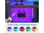 Mobile TV Bestier 71, mobile porta TV moderno per televisori fino a 75 pollici con luce LED, tavolo consolle TV con ripiani portaoggetti per soggiorno