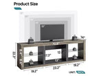 Mobile TV Bestier 71, mobile porta TV moderno per televisori fino a 75 pollici con luce LED, tavolo consolle TV con ripiani portaoggetti per soggiorno