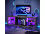 Mobile TV Bestier 71, mobile porta TV moderno per televisori fino a 75 pollici con luce LED, tavolo consolle TV con ripiani portaoggetti per soggiorno