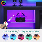 Mobile TV Bestier 71, mobile porta TV moderno per televisori fino a 75 pollici con luce LED, tavolo consolle TV con ripiani portaoggetti per soggiorno