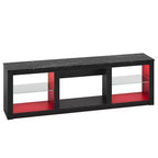 Mobile TV Bestier 71, mobile porta TV moderno per televisori fino a 75 pollici con luce LED, tavolo consolle TV con ripiani portaoggetti per soggiorno