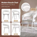 Set of 2 Dining Chair with Metal Legs for Dining Room, Living Room, or Home Office -Morden Fort